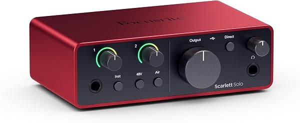 Focusrite Scarlett Solo 4ª Geração Interface de Áudio USB