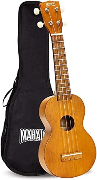 Mahalo MK1TBR Ukulele Soprano Série Kahiko Marrom Transparente