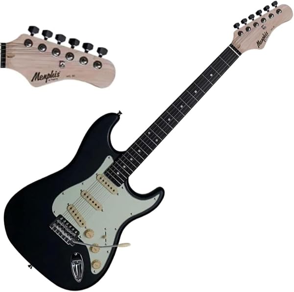 Memphis MG-30 Guitarra Elétrica, Preta