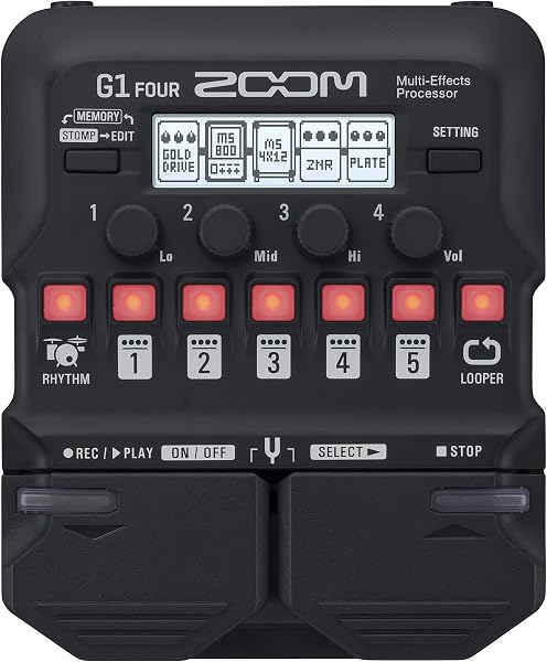 Zoom G1 FOUR Pedaleira Multiefeito para Guitarra, 340 g